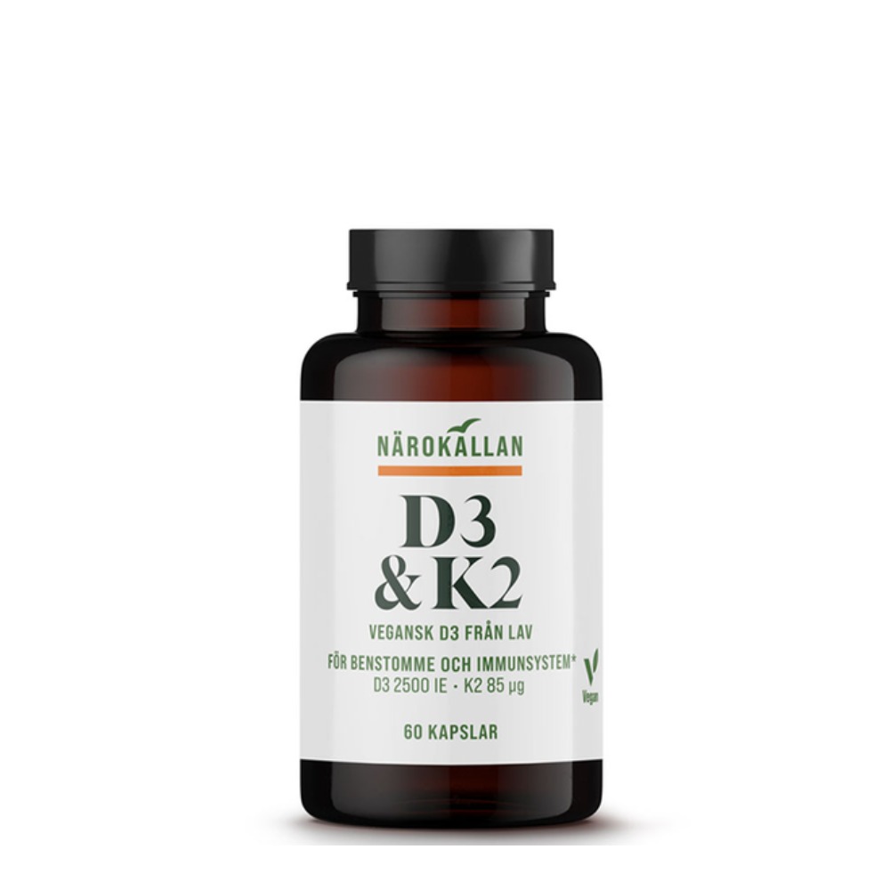 Narokallan D3 K2 60 kapslar vitamin d3 k2 tillskott
