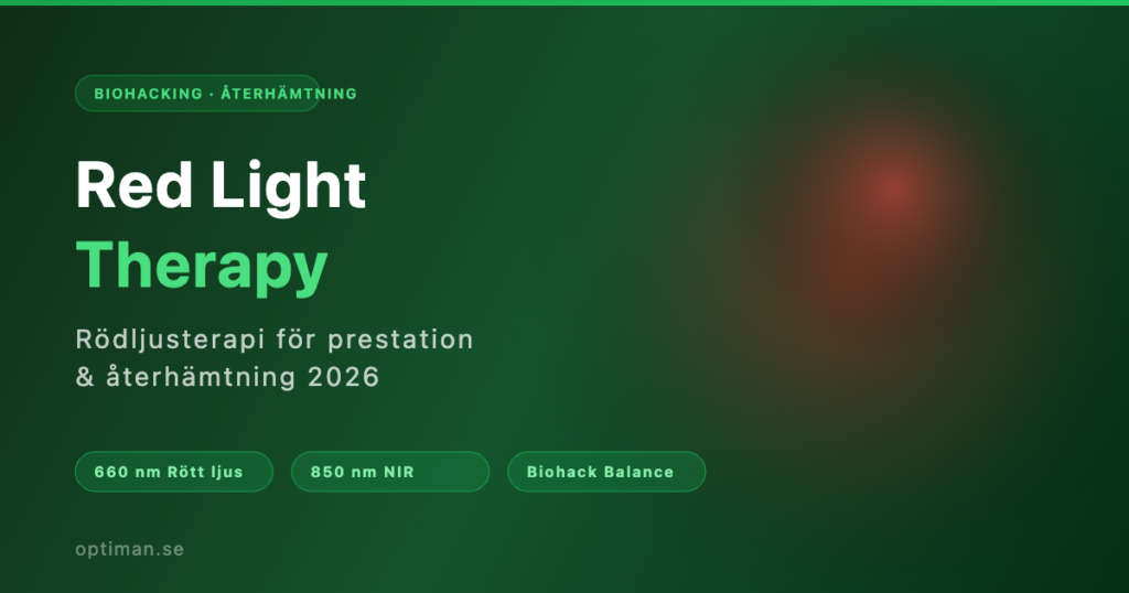 Red light therapy rödljuspanel för prestation och återhämtning
