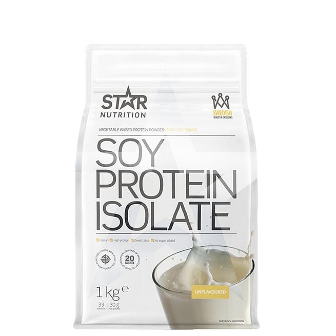Star Nutrition Sojaprotein Isolat 1 kg Natural – rent växtprotein